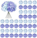 Auihiay 64Pcs Purple Hydrangea Artificial Flowers, Faux Hydrangea Flowers by Auihiay