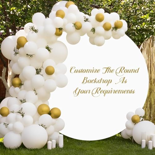 AOFOTO 6x6ft Bear Round Backdrop Cover Cute Bear Floral Printed Photography Background He or She What Will Baby Be Blue Pink Circle Arch Backdrop Banner Gender Reveal Baby Shower Party Supplies - Image 6