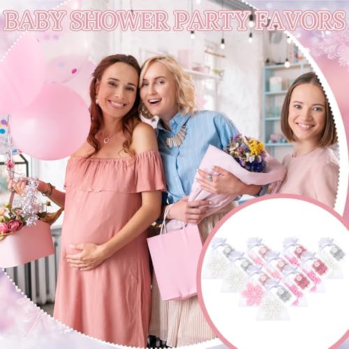 Treela 24 Sets Snowflake Scented Candles Party Favors Pink Gradient - Image 3