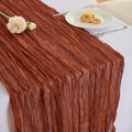 Fanami 6 Pack Cheesecloth Table Runner -10FT Terracotta Boho Gauze Cheese Cloth Table Runner 120 Inches Long Rustic Sheer Fabric Centerpieces for Wedding Birthday Party Bridal Baby Shower Decorations by Fanami