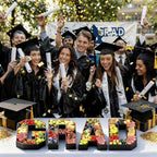 Grad Charcuterie Letters Fillable for Graduation Party Decorations, 13.7 Inch Gold Grad Cardboard Letters Charcuterie Boards Paper Mache Letter Trays for Grad Table Centerpieces Party Supplies - Image 4
