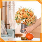 Tigeen 12 Bundles Peonies Artificial Flowers Faux Roses, Yellow - Image 4