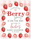 Andaz Press Personalized Someone Berry Sweet Baby Shower Decorations, Berry Baby Shower Welcome Sign, Strawberry Shortcake Girl, Strawberry Decorations For Party, 16x20 Inches by AndazPress