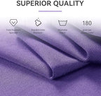 Spandex Tablecloth 6FT Rectangle Table Cover 2 Pcs Deep Purple Wrinkle-Free - Image 4