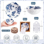 Teenyyou 80 Pack Wedding Favors Small Ceramic Bowls Blue Floral - Image 3