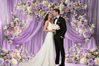 12x10ft Purple Flower Wall Backdrop Rose Lavender Floral Wedding Bridal Photography Backdrop Girls Birthday Anniversary Bachelorette Baby Shower Party Photo Booth Props Background Wall Decor - Image 3