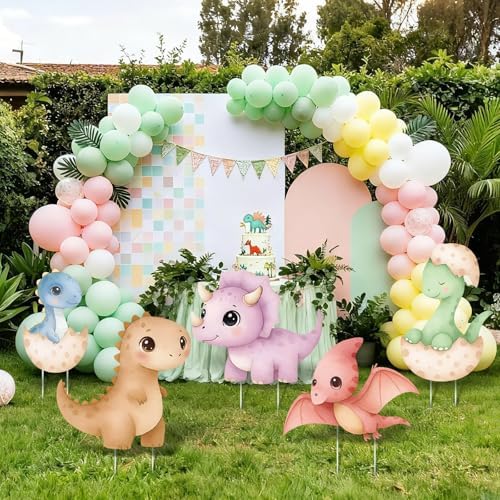 5Pcs Dinosaur Baby Shower Decorations Large Baby Dinosaur Standup - Image 2