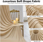 50x12 ft Champagne Backdrop Curtains for Weddings, Birthdays and Photos - Image 4