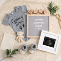Canlierr 9 Pcs Pregnancy Announcement Set Baby Coming Soon Ideas, Gray by Canlierr