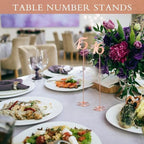Therwen 20 Pcs Metal Table Numbers 1-20 Table Numbers for Wedding,Rose Gold - Image 5