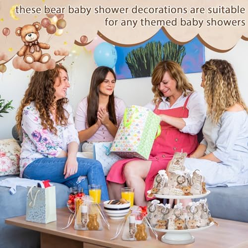 288 Pcs Baby Shower Favors Set for Guests,Brown,Bear - Image 4