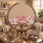 Cherry Blossom Wedding Guest Book Alternative Wooden Tree Drop Box Frame - Image 4