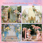 3 Pack Wedding Arch Backdrop Stand, Gold Metal Balloon Arch Stand (6FT, 4.9FT, 3.9FT), Set of 3 Arched Frame Decoration for Wedding, Birthday, Baby Shower, Party - Image 6
