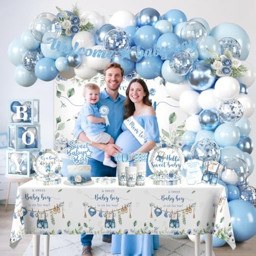 cocomigo Blue Boy Baby Shower Decorations, All-in-One Set for 20 Guests - Image 7