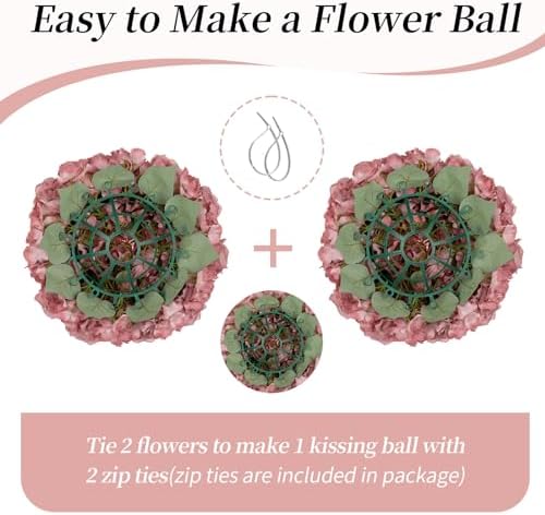 BLOSMON Artificial Flower Balls Wedding Centerpieces, 10 Pcs, 15.7" Dia - Image 6