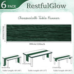 6 Pack Emerald Green Cheesecloth Table Runner 10Ft 23 x 120 Inch - Image 2