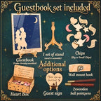 Wedding Guest Book Alternative Drop Box, Celestial Starry Night Moon Frame - Image 7