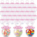 Nuenen 36 Pcs Baby Shower Favors, Mini Pacifier Candy Bottles 3.15", Pink by Nuenen
