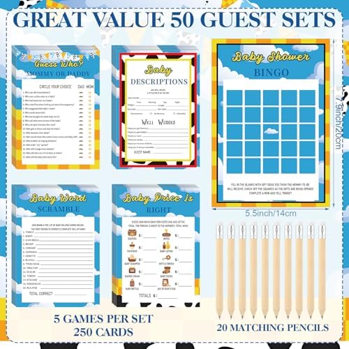 Patelai 321 Pcs Baby Shower Games Supplies, Boy Story - Image 4