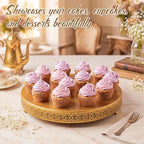 Wenqik Gold Metal Cake Stand 20 Inch with Cutting & Spatula - Image 5