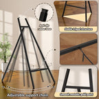 Black Metal Easel Stand for Sign,Heavy Duty Art Easel with Adjustable Chain,Tripod Structure,4-Level Height—Easels for Wedding Welcome Sign Holder,Baby Shower Poster,Birthday Party,Posters - Image 5