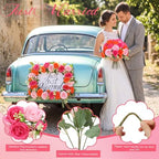 Geosar 8 Bundles Artificial Peonies Flowers,Pink, Orange - Image 3