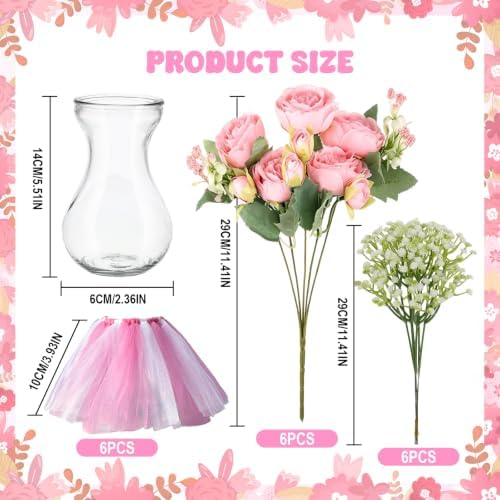 54 Pcs Baby Shower Table Decorations Girl Mini Tutu Skirt for Centerpieces - Image 2