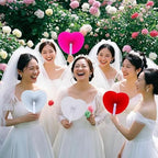 20 Pieces Silver Heart Paper Fans - Image 5