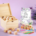 Marsui 136 Pcs Baby Shower Blocks to Decorate Game Kit, Butterfly - Image 5