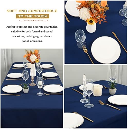 Showgeous 60x126 Inch Navy Blue Rectangle Tablecloth 10 Pack Fit 7FT Table - Image 6