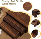 3-Tier Wooden Cupcake Stand & Display Risers, for Food Desserts & More, Sturdy & Reusable - Image 2
