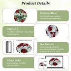 BLOSMON Fake Flowers Ball Wedding Centerpieces 10 Pcs Crimson Rose Babys Breath Artificial Flowers Center Pieces Decoration for Table Silk Kissing Floral Bouquet Arrangements for Home Party DIY Decor - Image 5