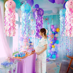 OBXT 12" Colorful Jellyfish Lanterns - Mermaid Birthday Party Decorations, Under the Sea & Ocean Theme Hanging Jellyfish Decor for Classroom, Nautical Events, and Underwater Adventure (Set of 6) - Image 5