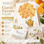 A Little Cutie Is on the Way Baby Shower Decorations,Fruit Orange Baby Shower Supplies Kit with Balloon Garland Arch, Backdrop, Little Cutie Baby Shower Decor Set for Citrus Gender Neutral Baby Shower - Image 5