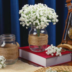 43 Pcs/ 6 Set Babybreath Mason Jar Table Centerpiece Mason Jar Vases - Image 3