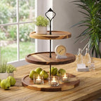 Willinglong 7 Pcs Wood Dessert Table Display Set for Wedding Baby Shower - Image 4