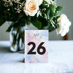 Watercolor Wedding Table Number Cardss 1-100 Double Sided For Reception Event Party Baby Shower Birthday 4x6 - Image 2