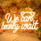 Planzo We Can Bearly Wait LED Neon Light Sign Baby Shower Gifts Wall Decor - Image 4