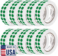 Perco Green Perforated Round Circle Dot Sticker 1-Inch Labels — 10 Rolls, 10,000 Stickers - Shelf Labels, Inventory Grouping & Product Classification, Strong Adhesive—Made in USA by Perco