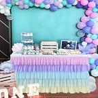 Unicorn Tablecloth Rainbow Table Skirt for Baby Shower Birthday Unicorn Party Home Decor Table Skirting 14ft - Image 5