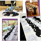 24 Pack Black Table Runner 10Ft Cheesecloth Table Runner Rustic Gauze Table Runners Romantic Long Sheer Fabric Cheese Cloth Table Runners for Wedding Party Bridal Baby Shower - Image 5