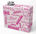 AOFUN Wrapping Paper Roll with Printed Name Personalized Gift Wrap Paper Christmas Paper Wrap Wrapping Papper Cute Wrapping Paper Personalized Gift 5 Rolls 58" x 23" by Unknown