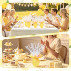 6 Set Lemon Paper Lanterns Table Centerpieces Decor Pink Yellow - Image 2