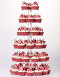 YestBuy Cupcake Stand, 6 Tier Large Cupcake Tower Display, Round Cupcake Holder, Acrylic Dessert Stand, Pastry Display Tree for Party, Wedding, Baby Shower by YestBuy