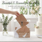 Novabright 10" Wedding Acrylic Card Box, Clear, Classic Style - Image 5