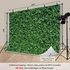 Green Leaves Backdrop - Nature Greenery Polyester Photography Background for Birthday Wedding Decor Soft Fabric Wall Banner | Baby Shower, Safari, Dinosaur Theme Photo Booth(10x8ft) - Image 3