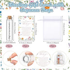 MTLEE 24 Sets Wildflower Baby Shower Favors for Guest Bulk Including Lavender Scented Candles and Empty Matches Jars with Cork Top Thank You Cards and Organza Bags for Baby Shower Party Souvenir - Image 6