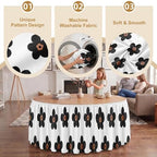 Sanwarm Table Skirt, 29" x 108", for Rectangular & Round Desk Daisy Floral - Image 5