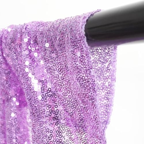 Eternal Beauty Lavender Sequin Backdrop Curtains, 4 Panels 2x8FT - Image 5