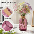12Pcs Mason Jars for Centerpiece Glass Flower Bud Vase Purple Vases - Image 2